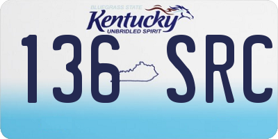 KY license plate 136SRC