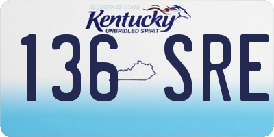 KY license plate 136SRE