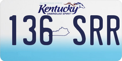 KY license plate 136SRR