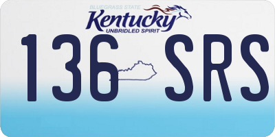 KY license plate 136SRS