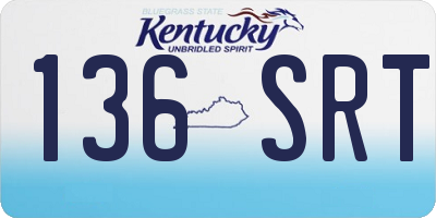 KY license plate 136SRT