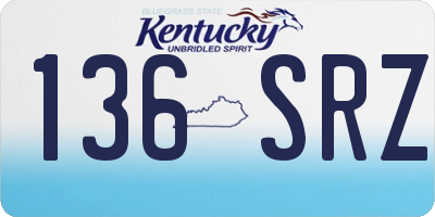 KY license plate 136SRZ