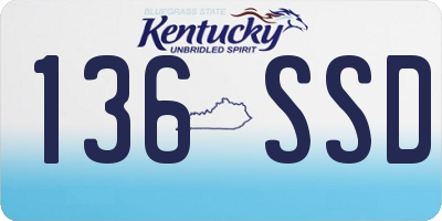 KY license plate 136SSD