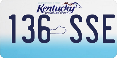 KY license plate 136SSE