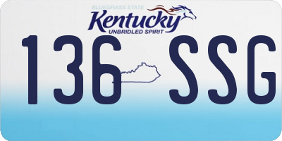 KY license plate 136SSG