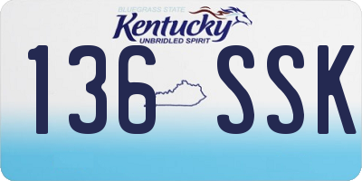 KY license plate 136SSK