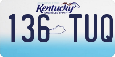 KY license plate 136TUQ