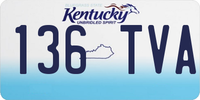 KY license plate 136TVA