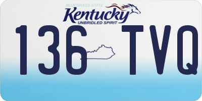 KY license plate 136TVQ