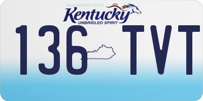 KY license plate 136TVT