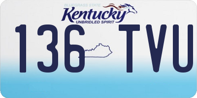 KY license plate 136TVU
