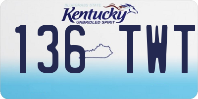 KY license plate 136TWT