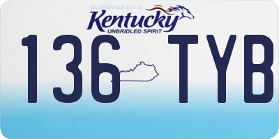KY license plate 136TYB