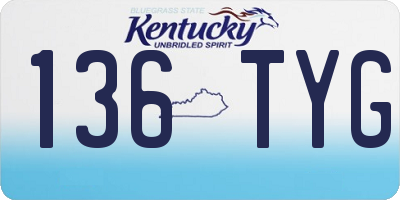 KY license plate 136TYG