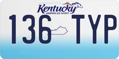KY license plate 136TYP