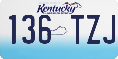 KY license plate 136TZJ