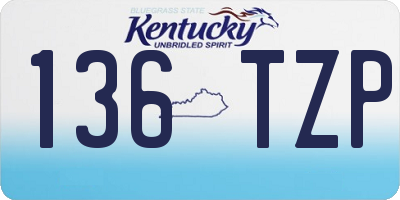 KY license plate 136TZP