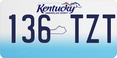 KY license plate 136TZT