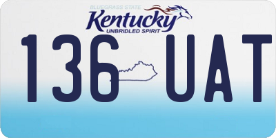 KY license plate 136UAT