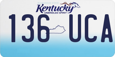 KY license plate 136UCA