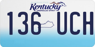 KY license plate 136UCH