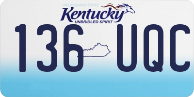 KY license plate 136UQC