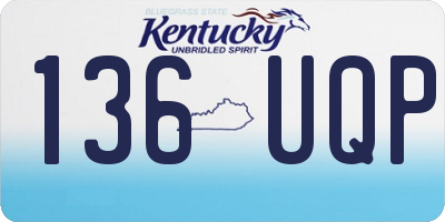 KY license plate 136UQP
