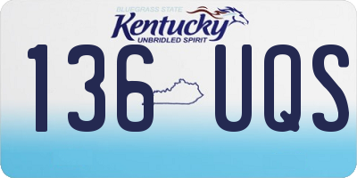 KY license plate 136UQS