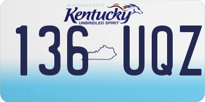 KY license plate 136UQZ