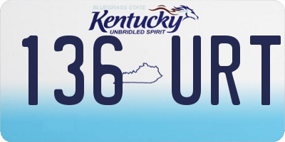 KY license plate 136URT