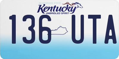 KY license plate 136UTA