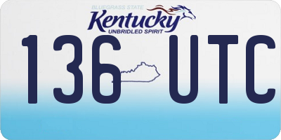 KY license plate 136UTC