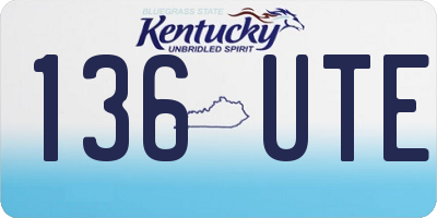 KY license plate 136UTE