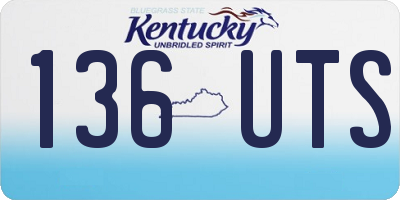 KY license plate 136UTS