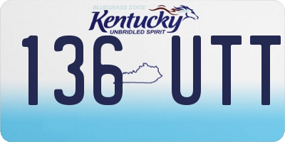 KY license plate 136UTT
