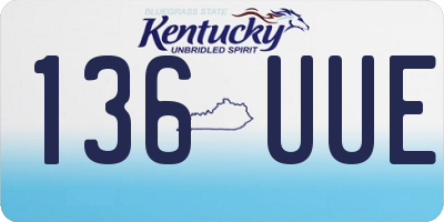 KY license plate 136UUE