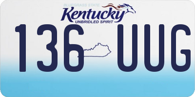 KY license plate 136UUG