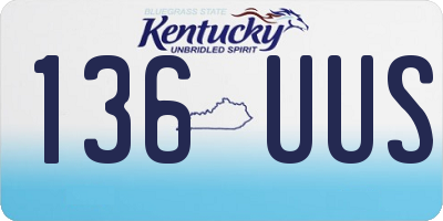 KY license plate 136UUS