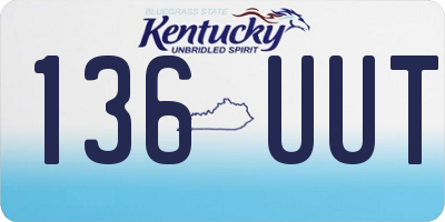 KY license plate 136UUT