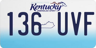 KY license plate 136UVF