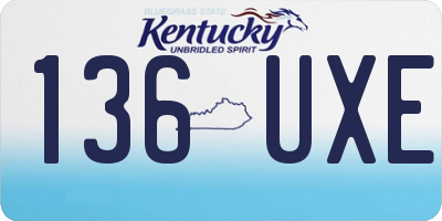 KY license plate 136UXE