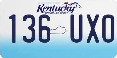 KY license plate 136UXO