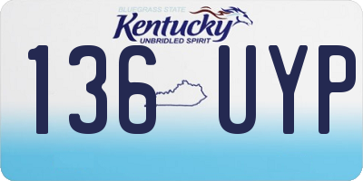 KY license plate 136UYP