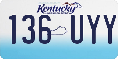 KY license plate 136UYY