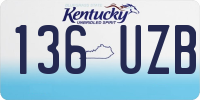 KY license plate 136UZB