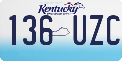 KY license plate 136UZC