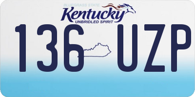 KY license plate 136UZP