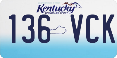 KY license plate 136VCK