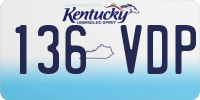 KY license plate 136VDP