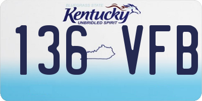 KY license plate 136VFB